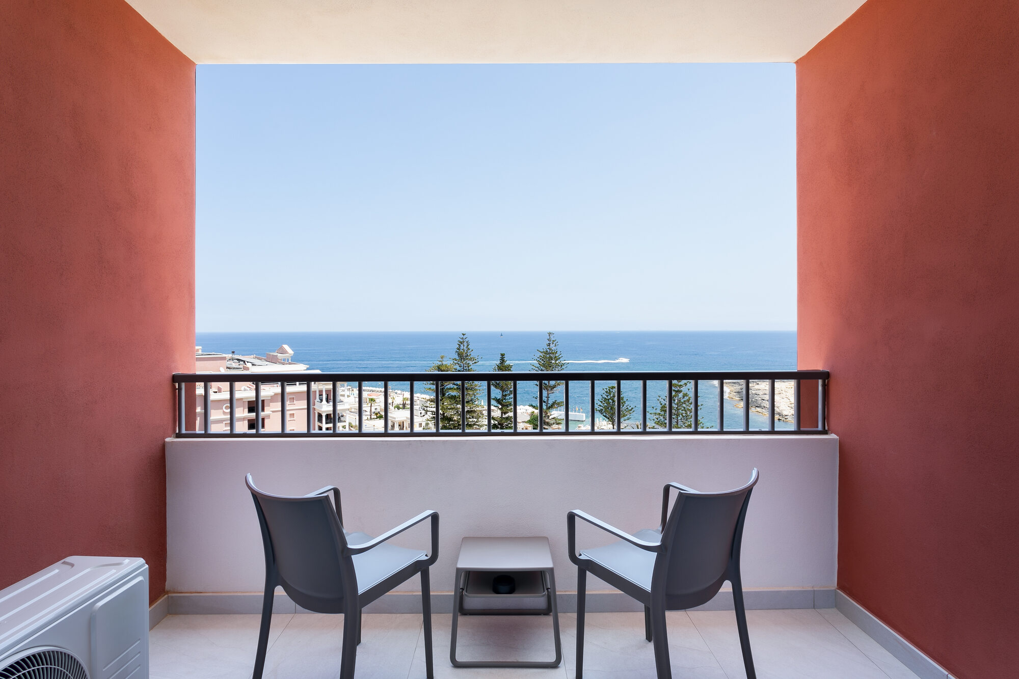 Mediterranean sea view from a Vegas Resort balcony